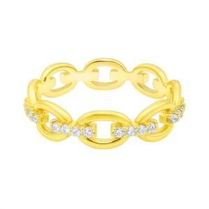 NEW ALLYANNA GIFTS women's moissanite oval link band bracelet in gold